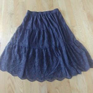 Very pretty flowey light brown lace skirt